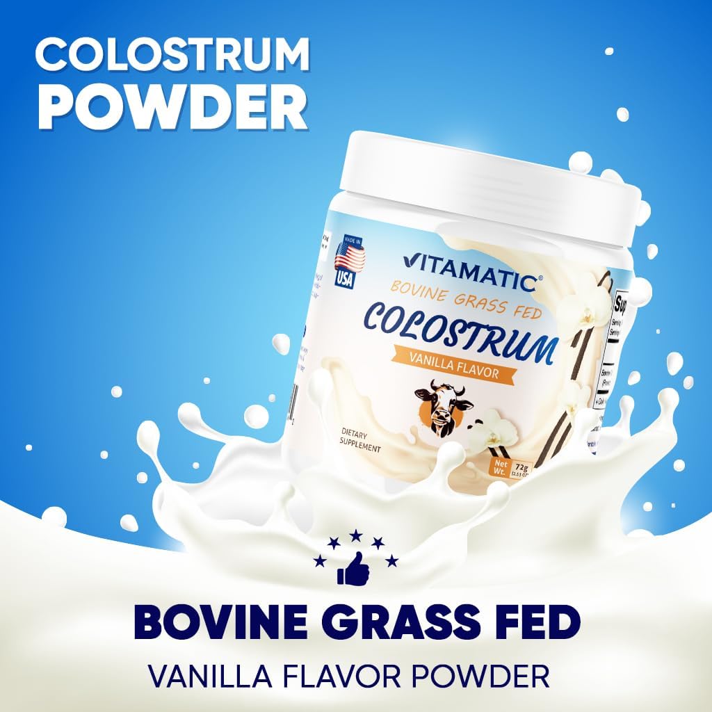 Vitamatic Bovine Colostrum 30% IgG Powder – Vanilla – 72g (30 Servings) - görsel 4