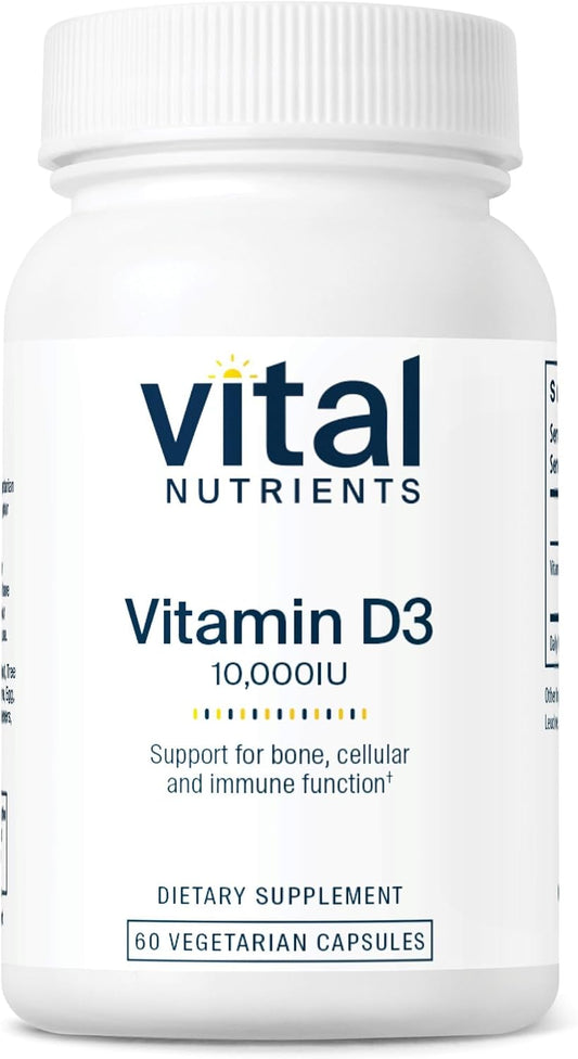 Vital Nutrients Vitamin D 10000 IU - Vitamin D3 Supplement for Bone and Immune Health - 60 Capsules