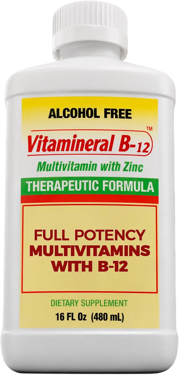 Vitamineral B-12 Liquid Multivitamin with Zinc, 16 fl oz (473 ml) - görsel 1