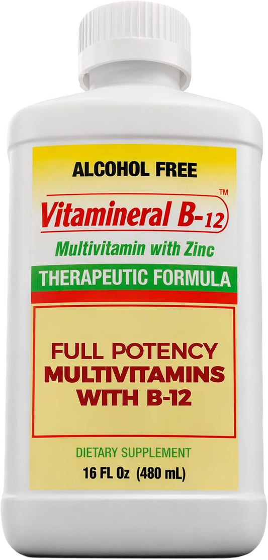 Vitamineral B-12 Liquid Multivitamin with – Energy metabolism support: B vitamins, including B12, contribute to – Image 1