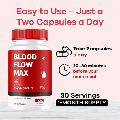 LIVORKA Blood Flow Max Capsules – Blood Support Supplement (60 Capsules)