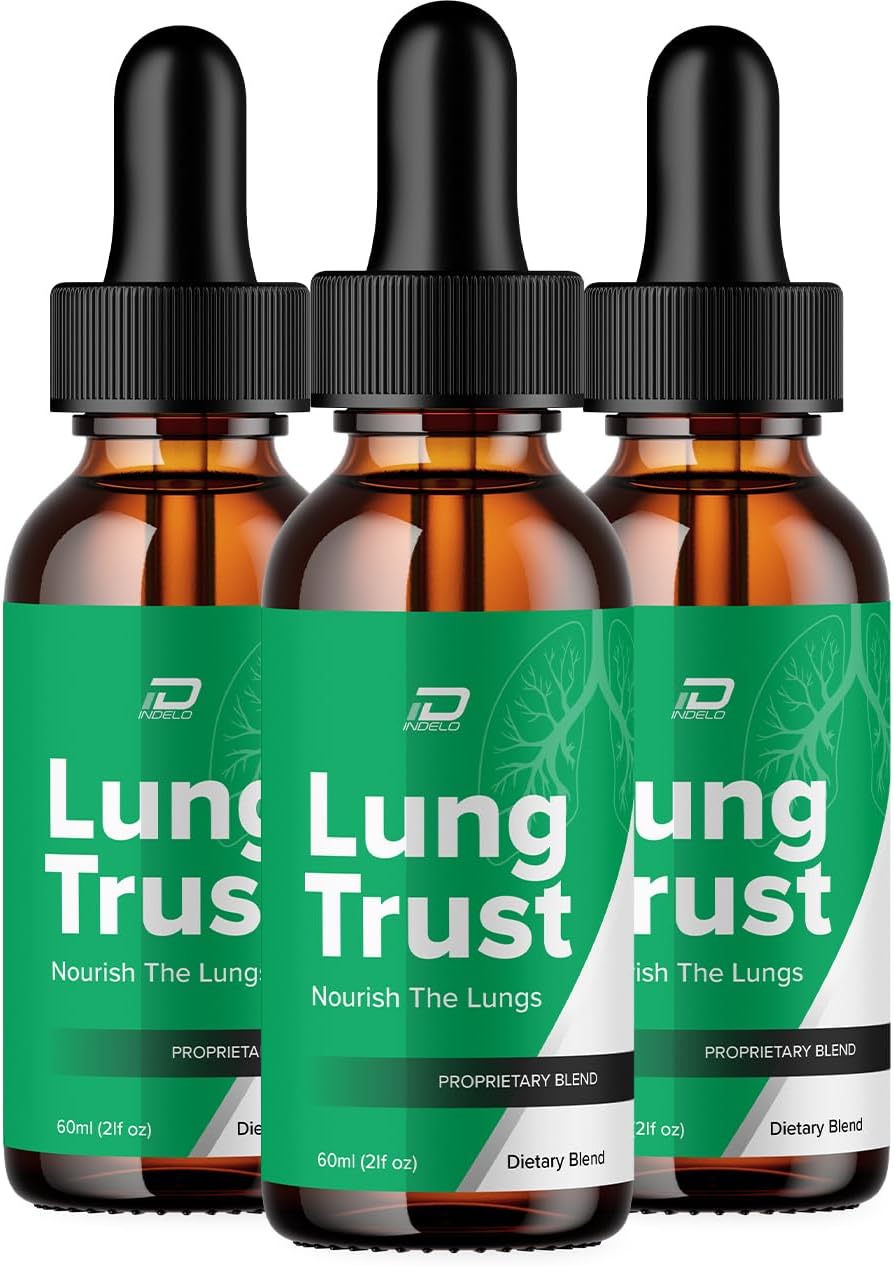Lung Trust Liquid Supplement - Maximum Strength Drops (3 Pack - 3 Month Supply) - görsel 1