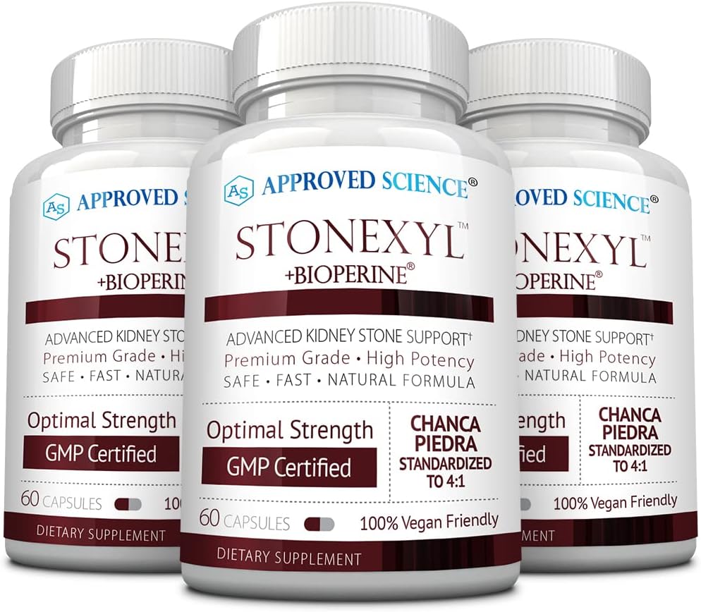 Approved Science Stonexyl - Herbal Support for Kidney Stones - 360 Capsules - Chanca Piedra - High Absorption - 6 Month Supply - Vegan - görsel 8