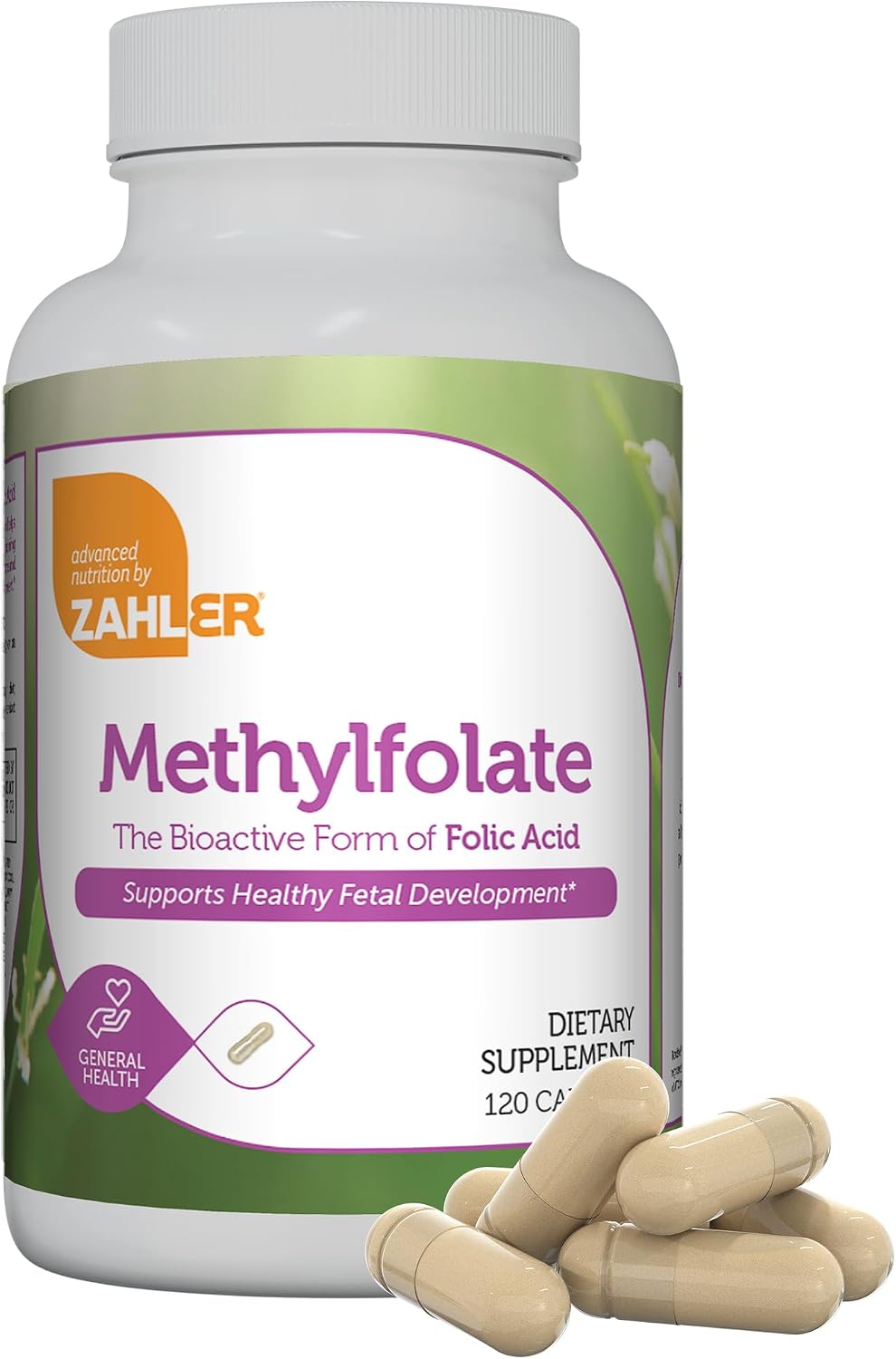 Zahler Methylfolate - 1000 mcg DFE L-Methylfolate - Methylated Folate Supplement for Women - 60 Capsules - görsel 7