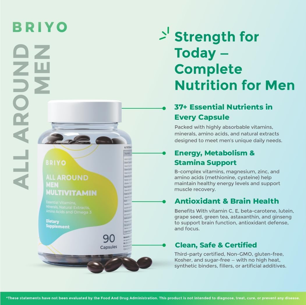 Briyo All Around Men Multivitamin - 90 Capsules - görsel 1
