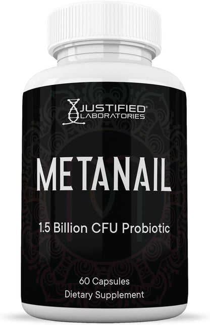 Justified Laboratories Metanail 1.5 Billion CFU Probiotic Nail Support – 60 Capsules