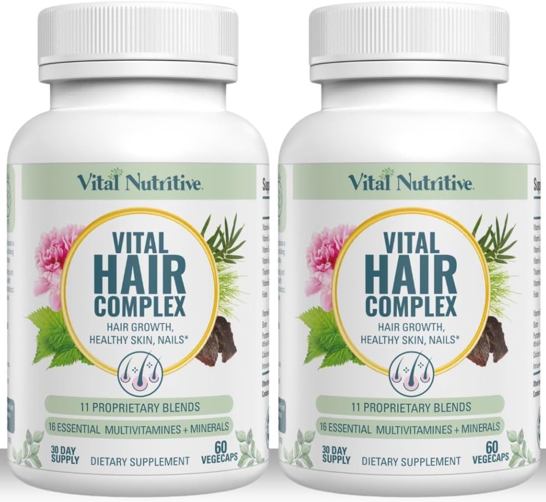 VITAL NUTRITIVE Vital Hair Complex - Hair Growth Supplement with Biotin and Vitamin B - görsel 1