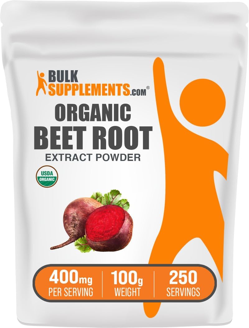 Organic Beetroot Extract Powder - Nitric Oxide Supplement - Vegan & Gluten-free - 400mg per Serving, 1kg (Pack of 5) - görsel 8
