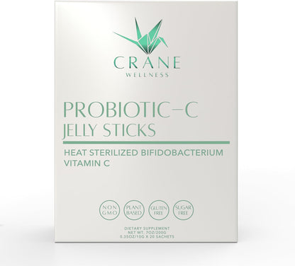 PROBIOTIC-C Jelly Sticks - Bifidobacterium and Vitamin C | Non-GMO, Gluten-free, Vegan | Individual Sachets for Easy on-the-Go Wellness