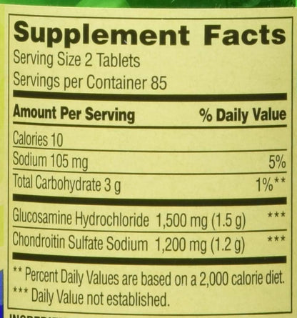 Spring Valley Glucosamine Chondroitin Triple Strength, 340 Tablets (Twin Pack)