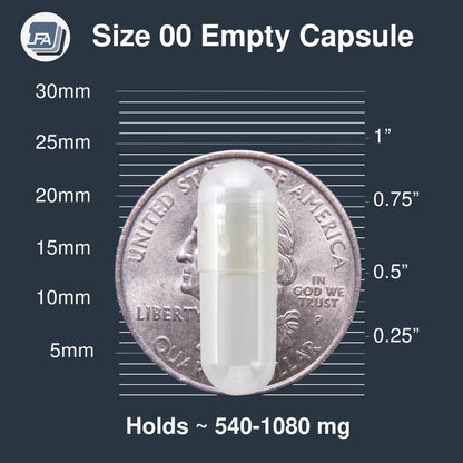 Empty 00 Capsules - Vegan HPMC - 120 Count