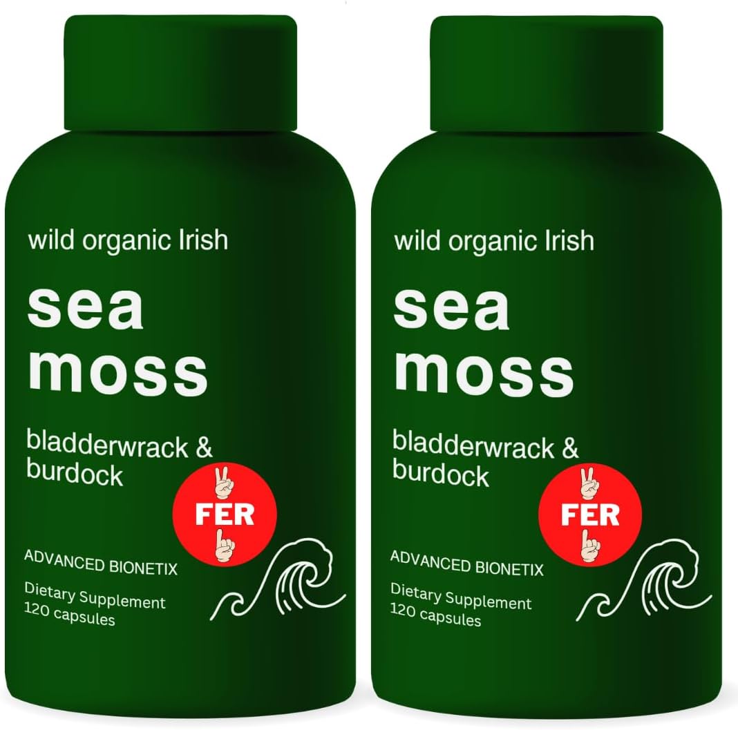 Advanced Bionetix Organic Irish Sea Moss Capsules with Bladderwrack and Burdock Root - 120 Capsules - görsel 9