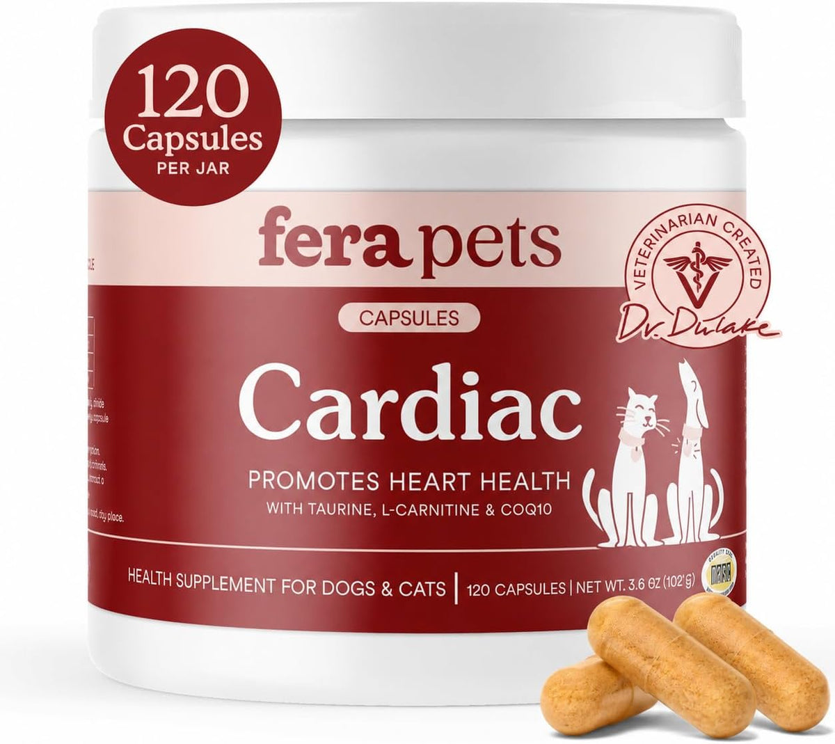Fera Pets Cardiac Support for Dogs and Cats - 60 Capsules - görsel 10