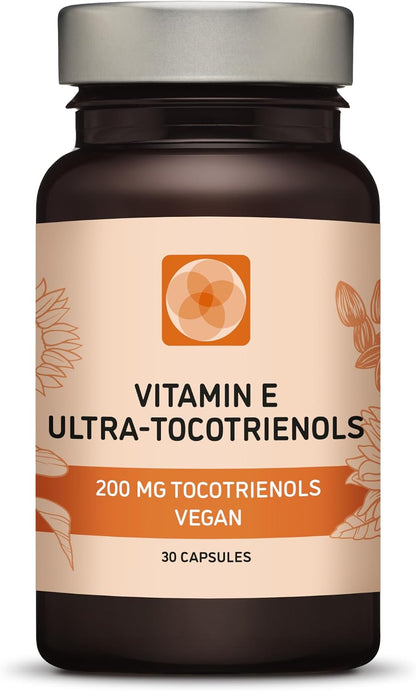 Ultra Tocotrienol 200mg Vitamin E – All Four Tocotrienols – No Tocopherols (30 Capsules)