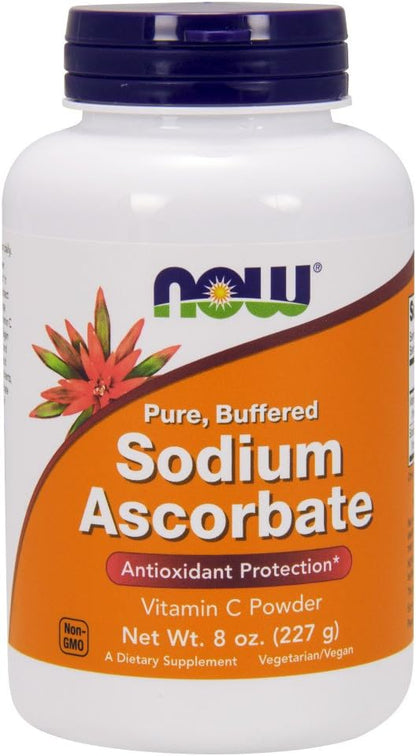 NOW Foods Sodium Ascorbate Powder, 227 g (Pack of 2)