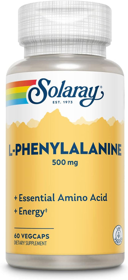 Solaray L-Phenylalanine 500mg, 60 Veg Capsules