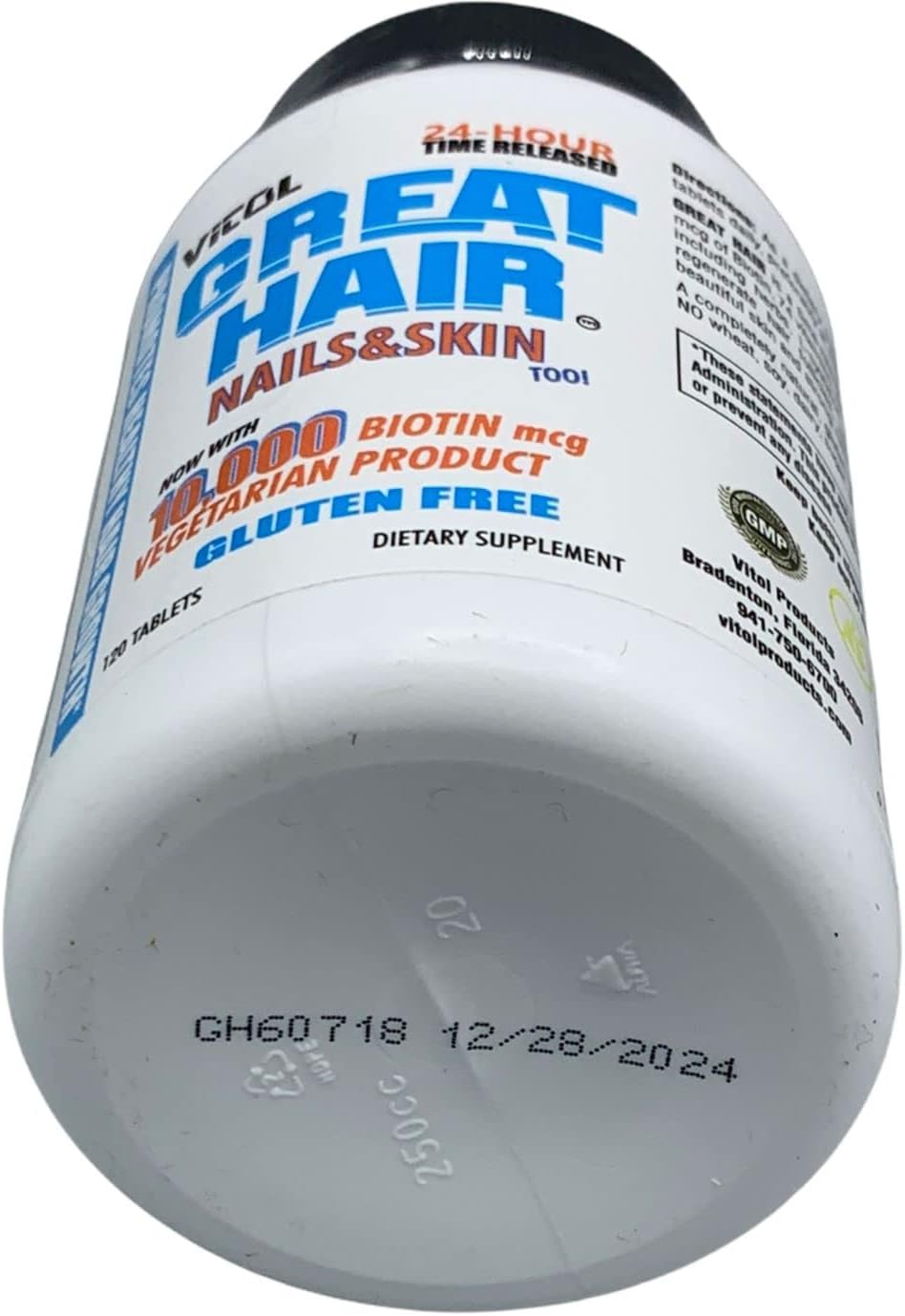 Vitol Great Hair Time Released 10,000 mcg Biotin, 120 Tablets - görsel 4