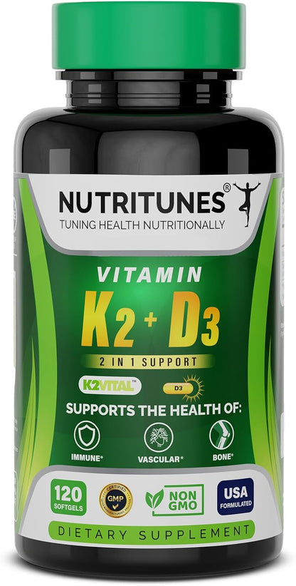 Vitamin D3 K2 5000 IU & 100 mcg MK-7 – 120 Softgels