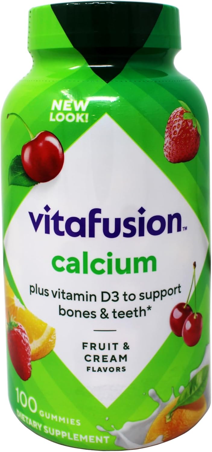 Vitafusion Calcium Gummy Vitamins for Adults, 100 Gummies - görsel 8