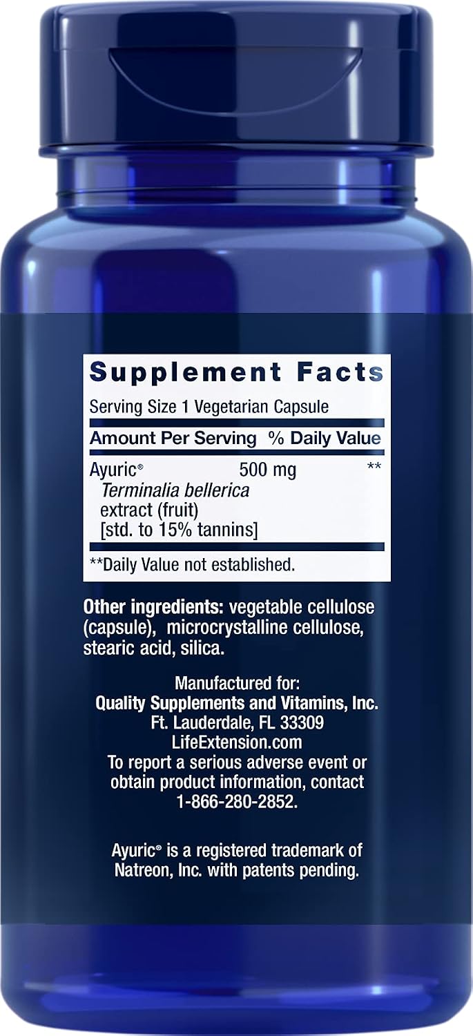 Life Extension Uric Acid Control, 60 Vegetarian Capsules - görsel 2