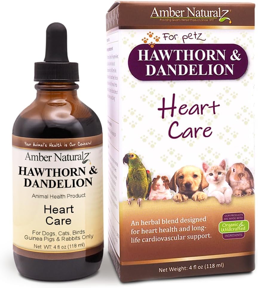 Amber NaturalZ Hawthorn & Dandelion Herbal Supplement for Pets - görsel 1