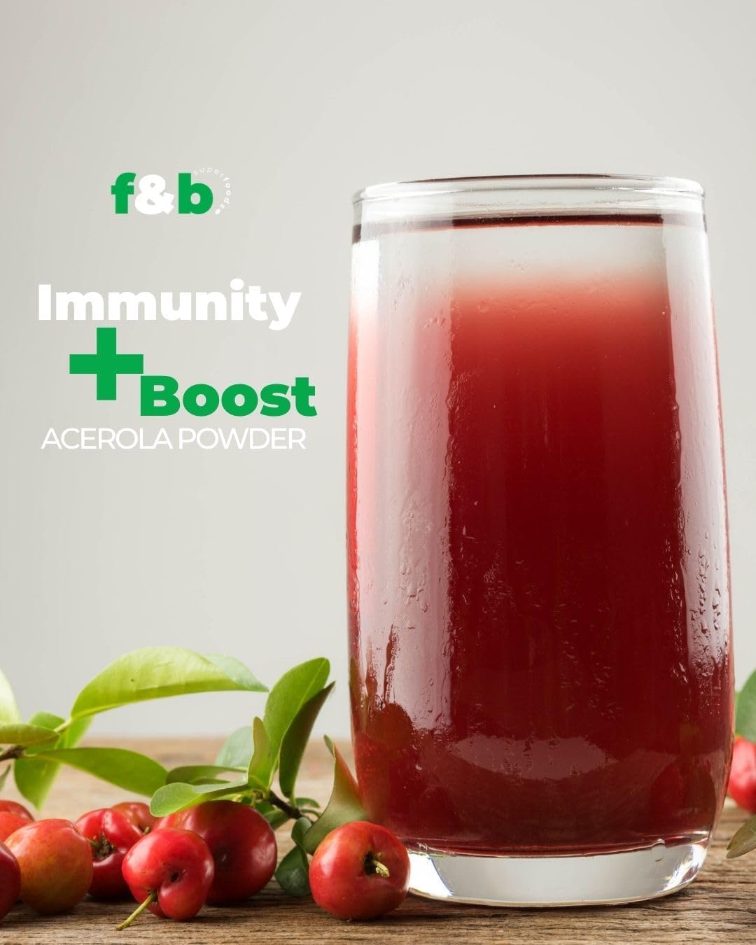 f&b superfoods Pure Organic Acerola Cherry Powder - Freeze Dried, 227g - görsel 6