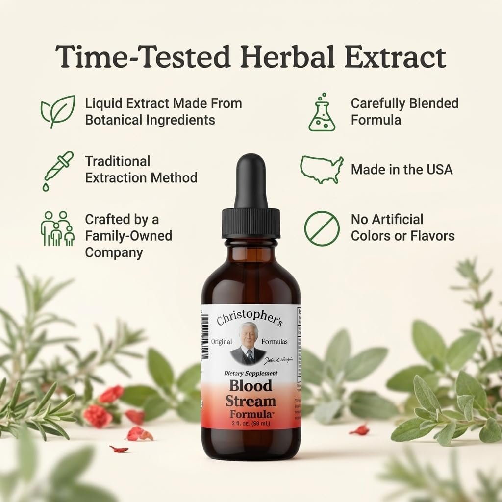 Christopher's Original Formulae Blood Stream Formula, 2 oz Glycerine Extract - Pack of 2 - görsel 5
