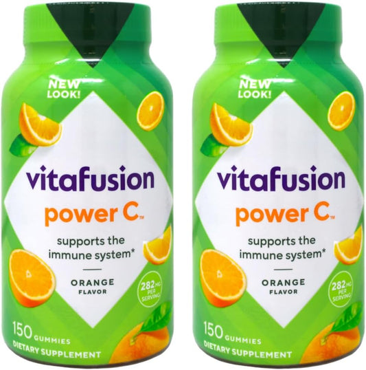 Vitafusion Power C Adult Gummy Vitamins, Immune Support, Natural Orange Flavour (300 Count)