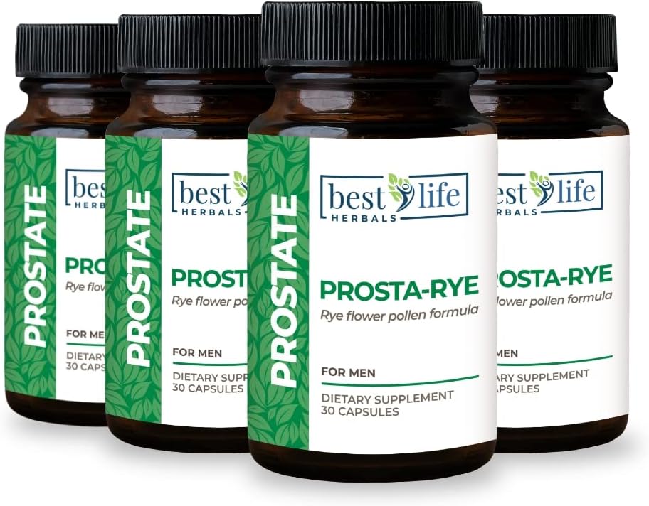 Prosta-Rye - Natural Prostate Supplement for Men - 4 Bottles (120 Capsules) - görsel 1