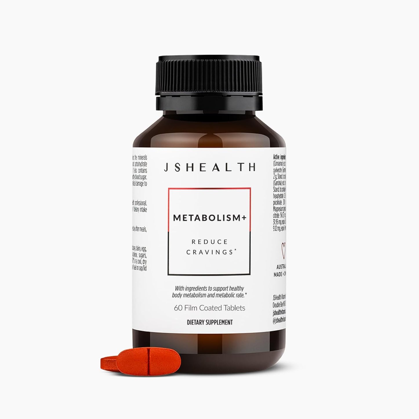 JSHealth Metabolism Supplement - Chromium, Zinc, Magnesium, Cinnamon & Gymnema for Cravings & Metabolic Support (60 Tablets) - görsel 2