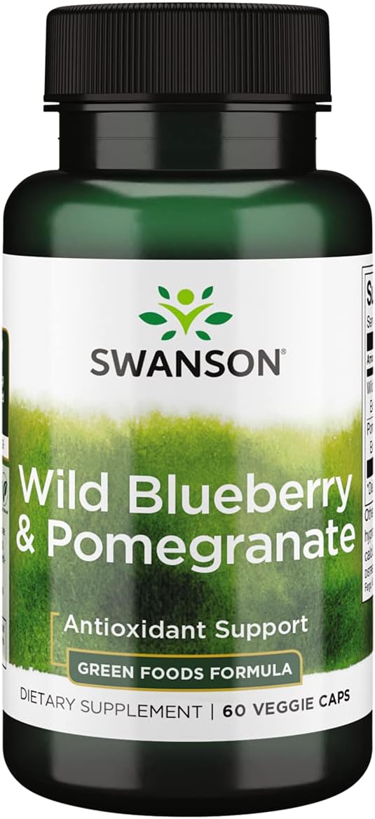 Swanson Wild Blueberry & Pomegranate, 60 Vegan Capsules - görsel 1