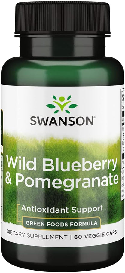 Swanson Wild Blueberry & Pomegranate, 60 Vegan Capsules
