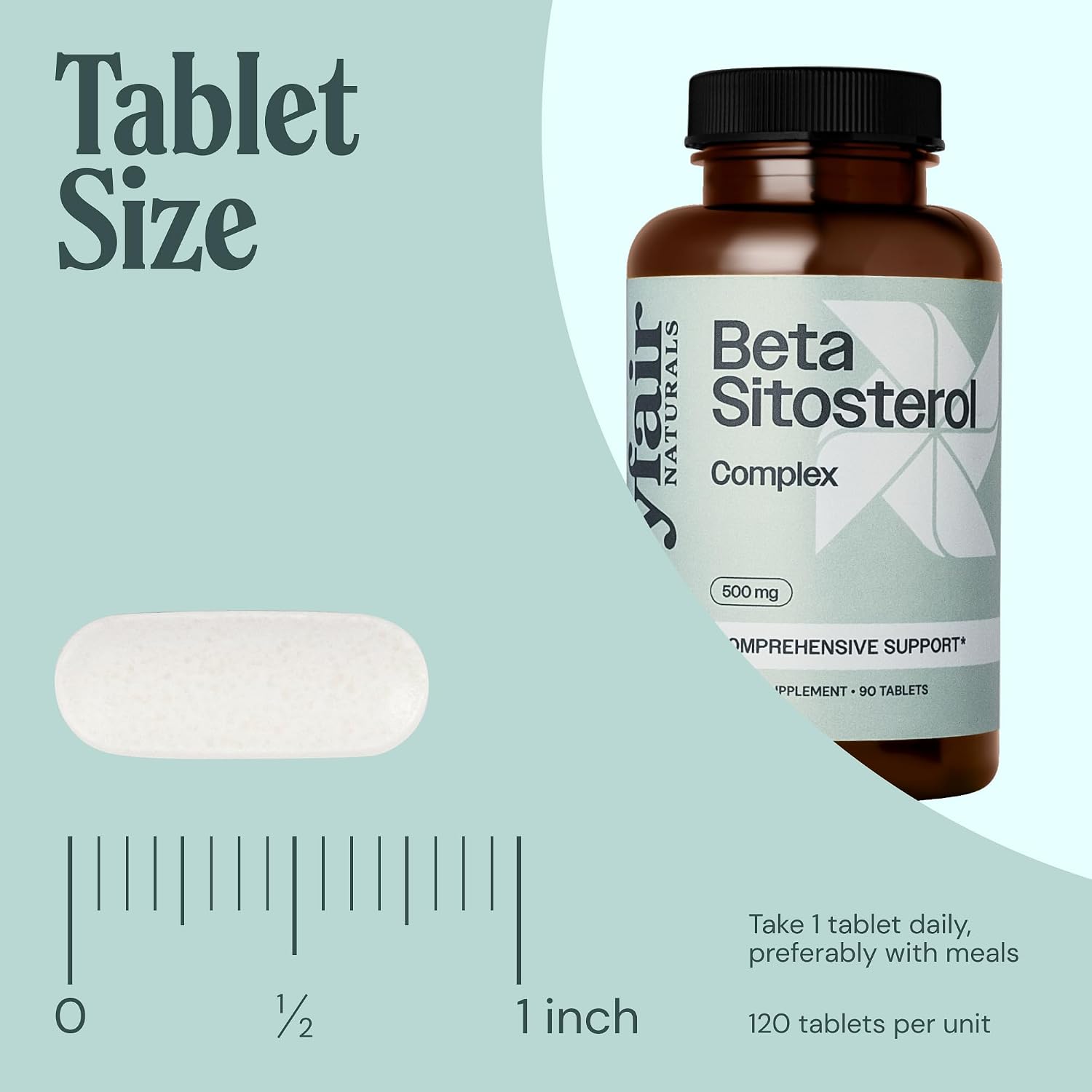 Mayfair Naturals Beta Sitosterol Complex, 500mg, Plant Sourced, 90 Tablets - görsel 4
