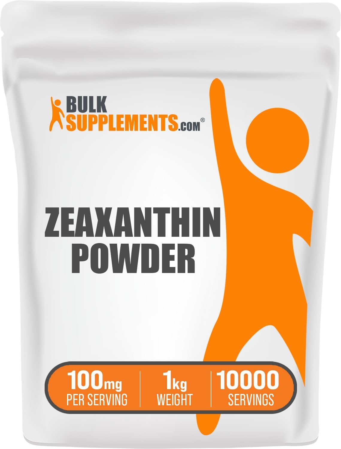 BulkSupplements.com Zeaxanthin Powder - Zeaxanthin Supplement from Marigold Flower Extract - Gluten-free, 100mg (Zeaxanthin 5mg) per Serving, 1kg - görsel 1