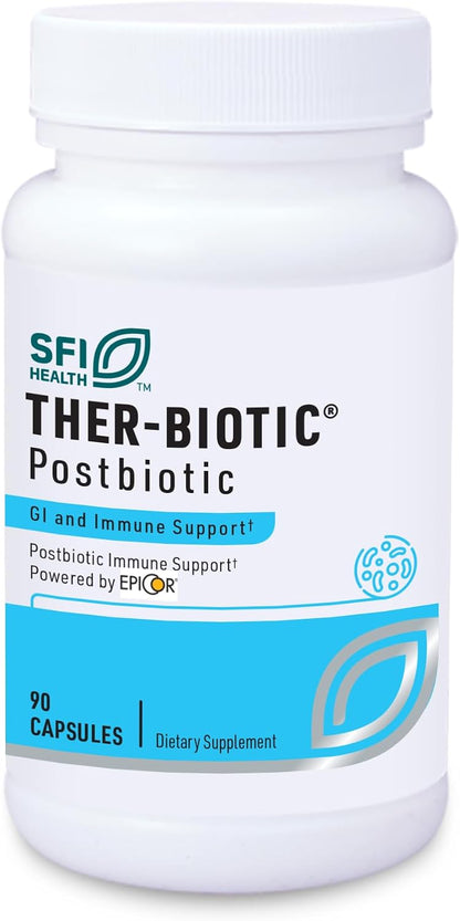 Klaire Labs SFI Health EpiCor - Immune Support Food Supplement with 500mg Saccharomyces Cerevisiae - Helps Maintain Balanced Immune Function - Soya-Free, Gluten-Free (90 Vegetarian Capsules)