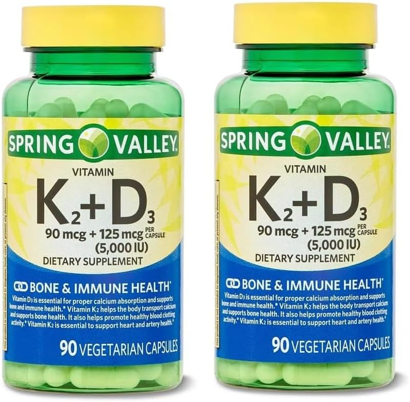 Vitamin D3 K2 5000 IU – 90 Vegetarian Capsules, High-strength D3 with K2 Supplement, Formula for Bone and Immune Health (Pack of 3) - görsel 7