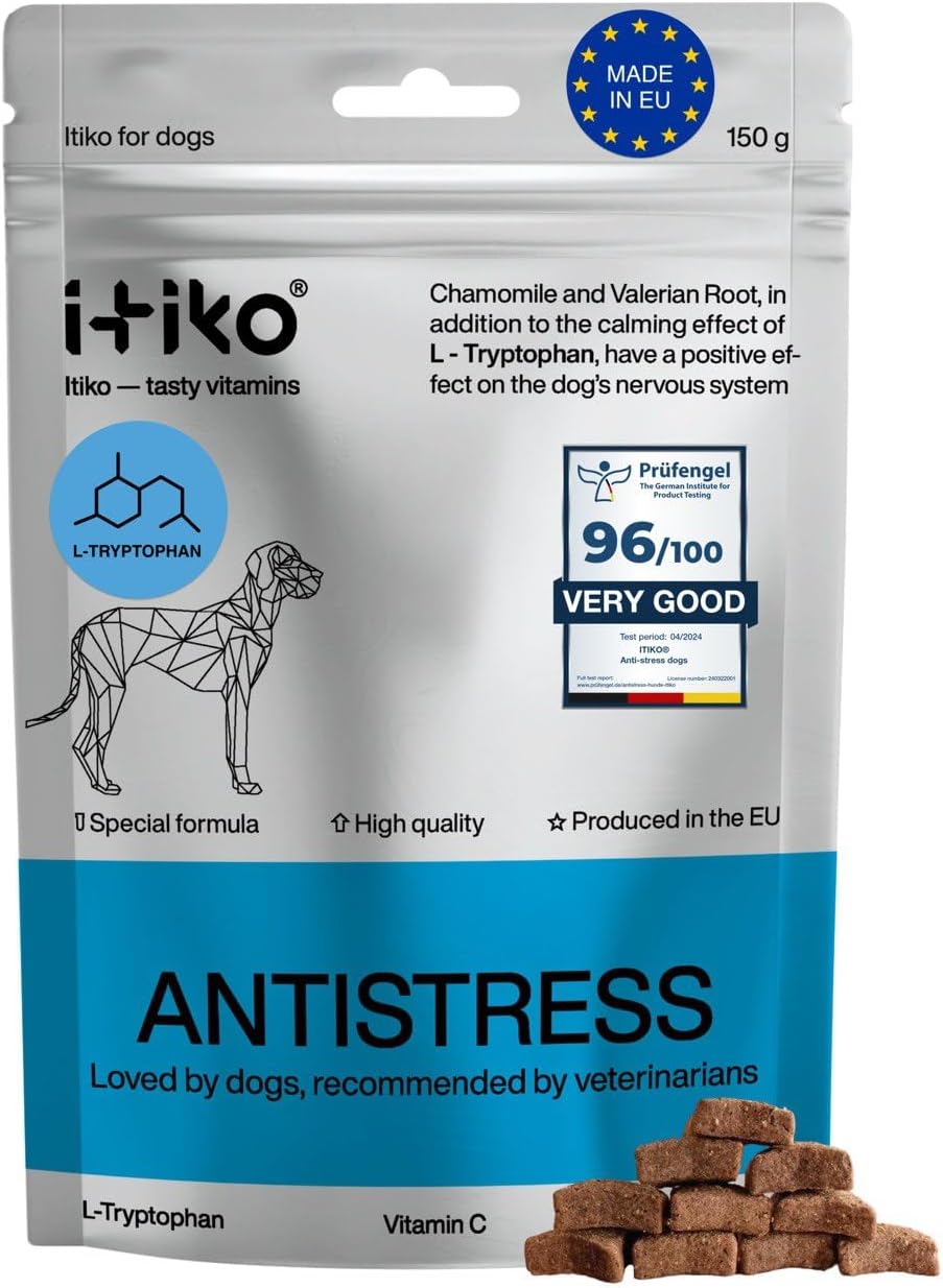 ITIKO Dog Calmers: Tasty Calming Supplement for Dogs with L-Tryptophan, Chamomile & Valerian Root - görsel 1
