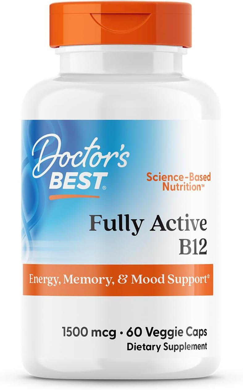 Doctor's Best Fully Active B12, 1500 mcg, 60 Vegan Capsules - görsel 1