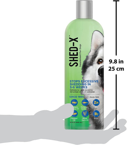 Shed-X Liquid Dog Supplement, 946 ml - Essential Fatty Acids for Skin and Coat