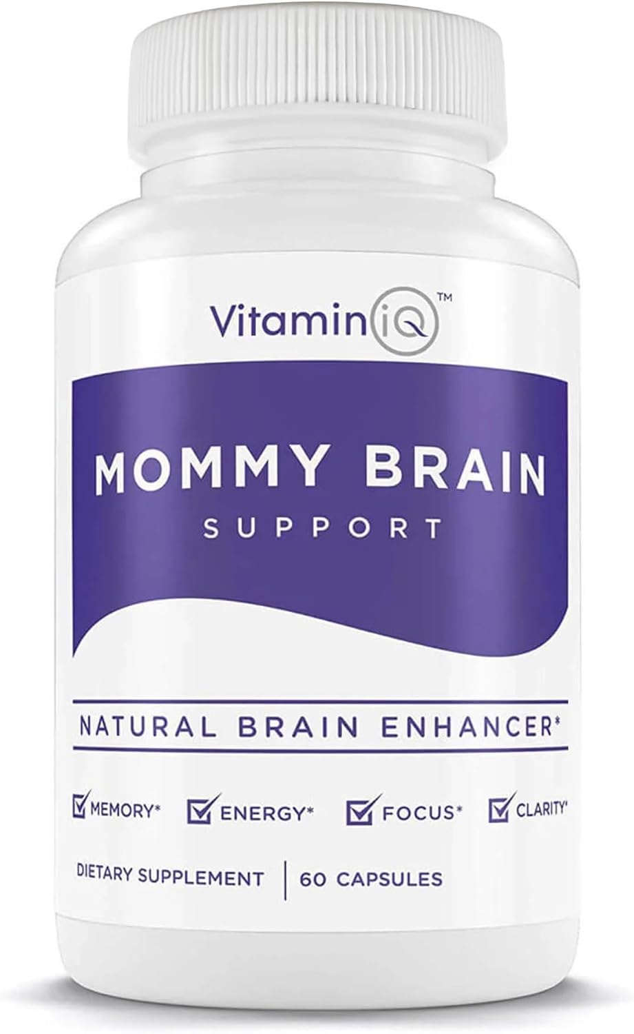 VitaminIQ Mummy Brain Postnatal Supplement (60 Capsules) for Cognitive Health, Mood, Energy with GPC and CDP Choline, Phosphatidylserine, Omega-3 DHA - görsel 1