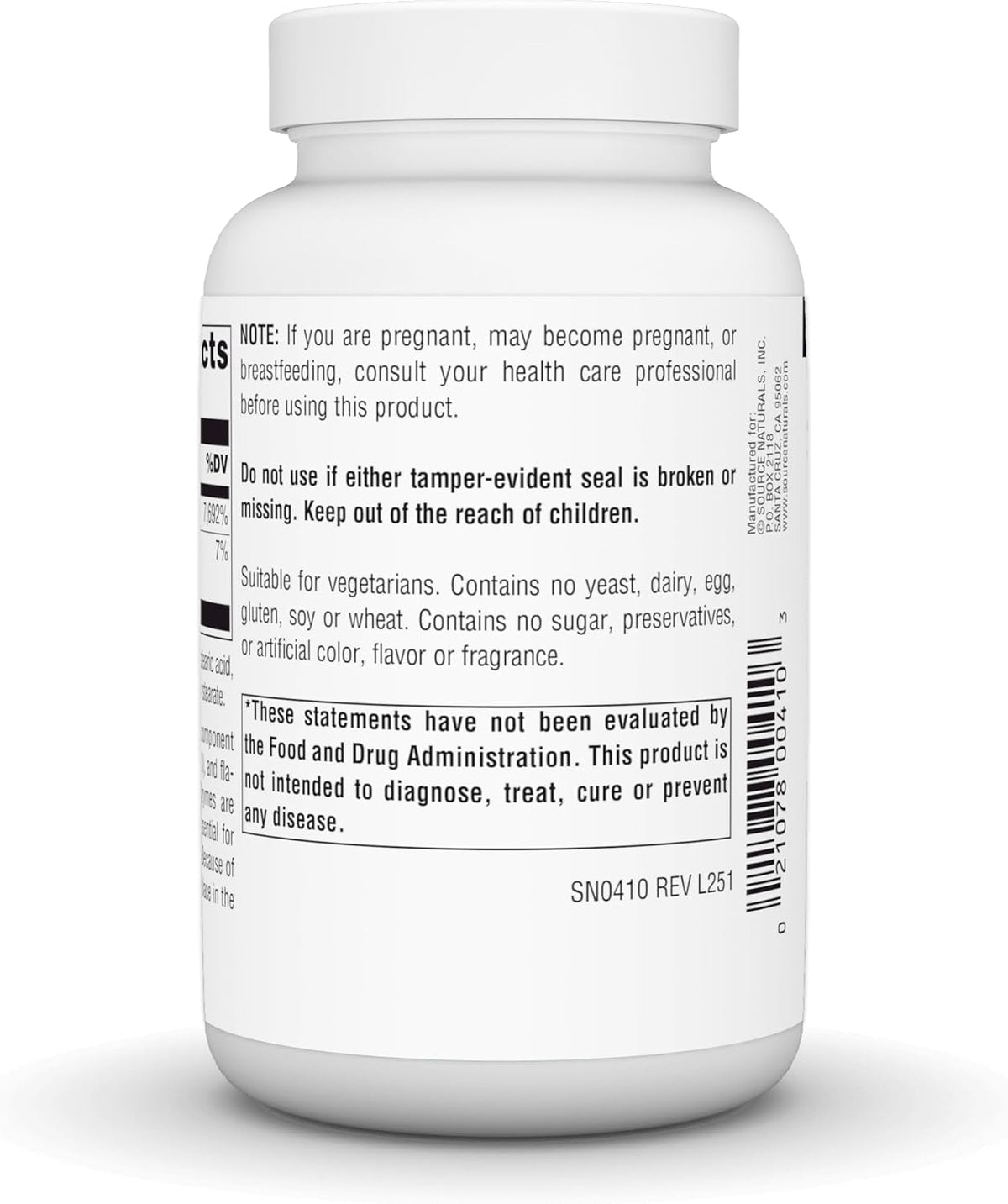 Source Naturals Vitamin B-2 (Riboflavin) 100 mg – 250 Tablets - görsel 4