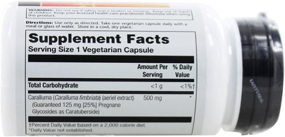 SOLARAY Guaranteed Potency Caralluma Aerial Extract, 500mg, 30 Vegan Capsules