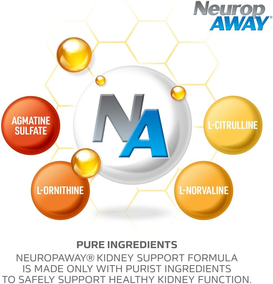 NeuropAWAY Kidney Support Formula - Agmatine Sulphate 500mg with L-Arginine Complex - 90 Capsules - görsel 5