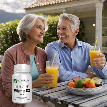 Organic Vitamin D3 125 mcg (5,000 IU) Pro Strength Micro-Capsules - Supports Bone, Muscle, and Immune Health - Easy Swallow, Fast Absorption - naturActiiv