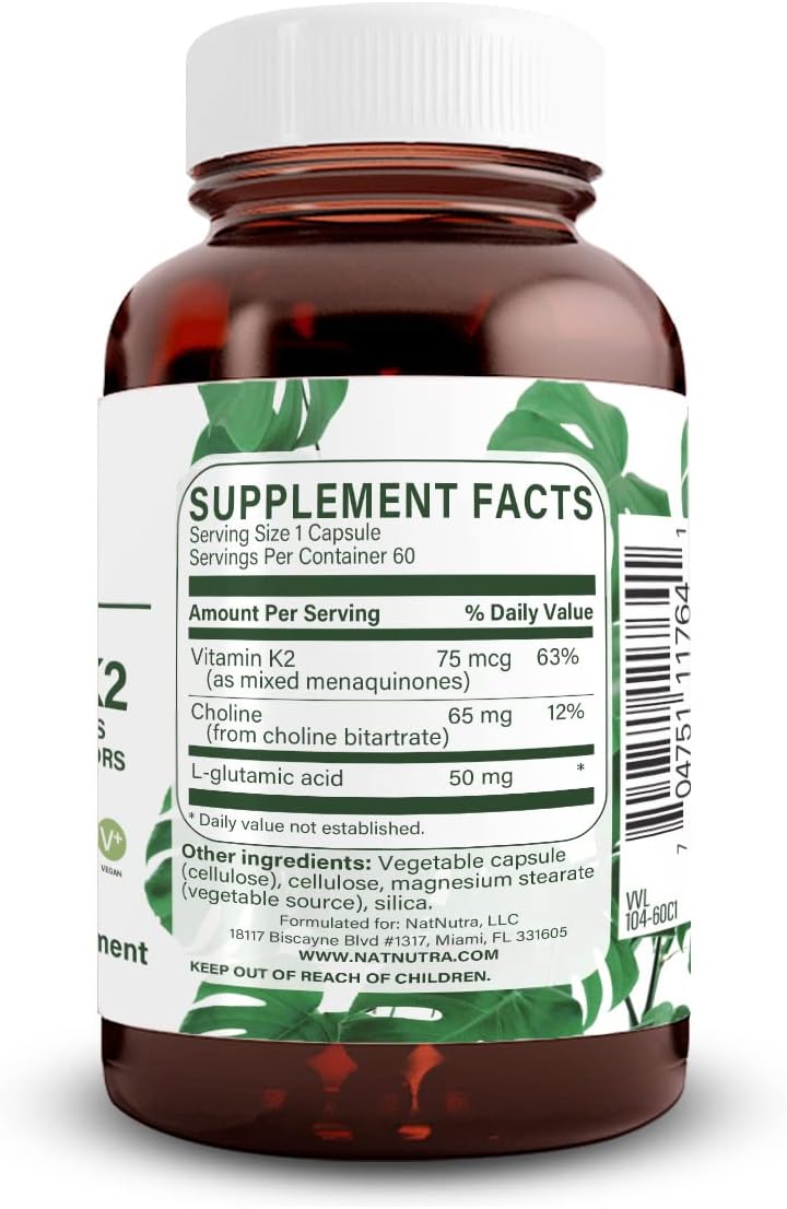 Natural Nutra Full Spectrum Vitamin K2 – 75 mcg, 60 Capsules - görsel 2