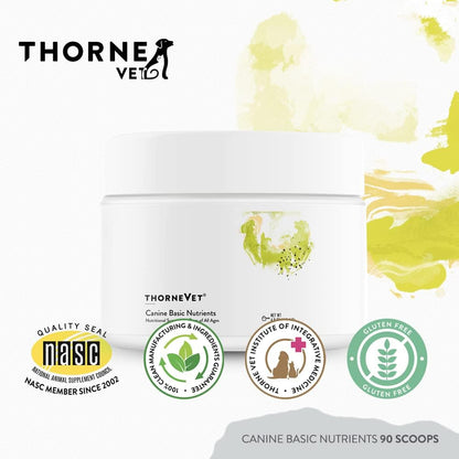 ThorneVet Canine Basic Nutrients Powder – Multivitamin Support for Dogs, 90 Scoops