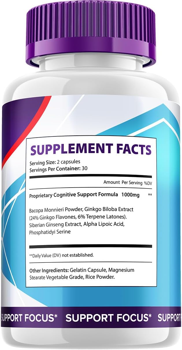 SynapticXR Brain Supplement Capsules – Synaptic XR All-Natural Maximum Strength Formula for Focus Pills, SynapticXR Support and Reviews (1 Pack – 60 Capsules) - görsel 6