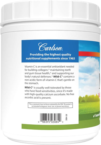 Carlson Mild-C Vitamin C Powder - for Immune Function Support, 1,000 g