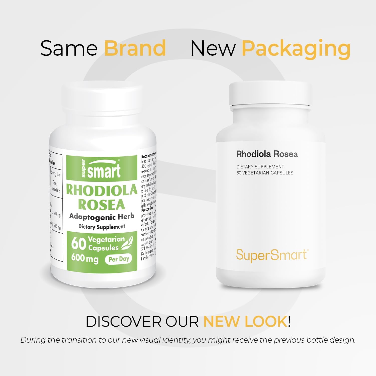 Supersmart Rhodiola Rosea 600mg per Day (Patented & High Strength) - Rhodiolife Rhodiola Supplement - Wild-Crafted - Rosavins 5%, Salidroside 1.8% | Non-GM & Gluten-free - 60 Vegetarian Capsules - görsel 2