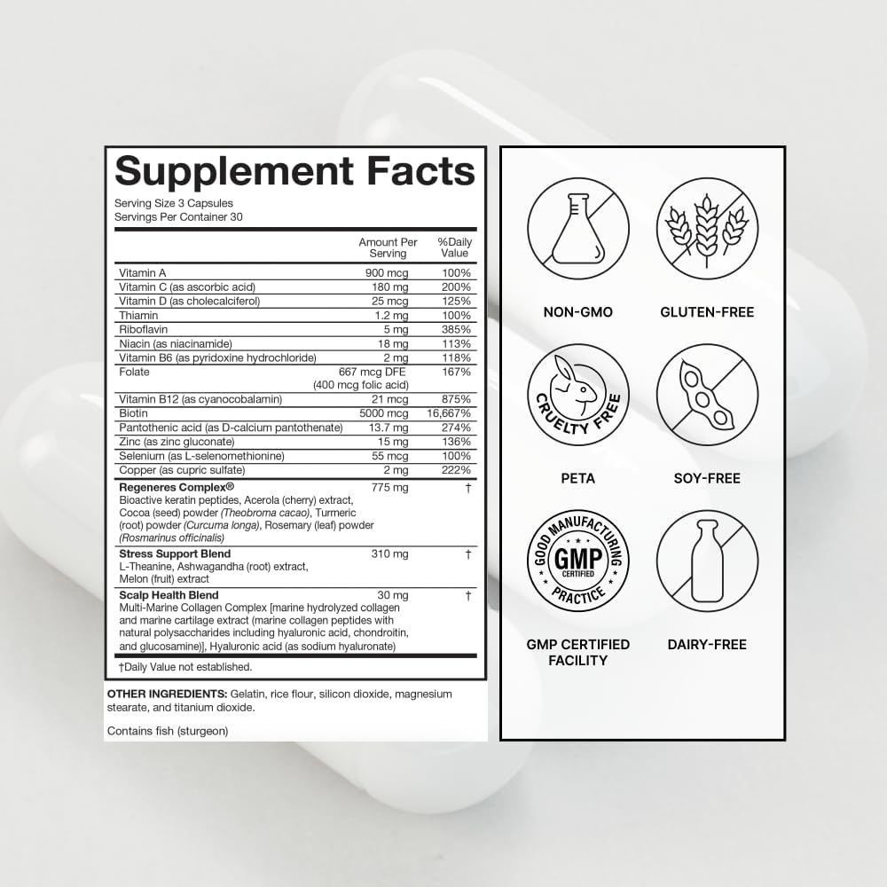 Serovital Hair Regeneres Advanced Hair Growth Supplement for Women, 90 Tablets - görsel 8